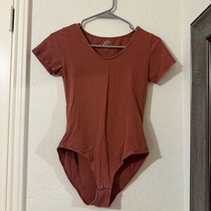 Rust Red Short Sleeve Bodysuit